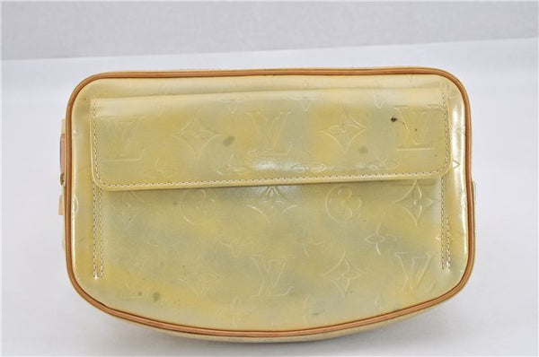 Authentic Louis Vuitton Vernis Fulton Waist Body Bag Yellow M91041 LV 0926G