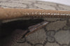Authentic GUCCI Vintage Clutch Hand Bag Purse GG PVC Leather Brown 0926I