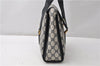Authentic GUCCI Vintage Shoulder Hand Bag Purse GG PVC Leather Navy Blue 0928G