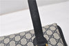 Authentic GUCCI Vintage Shoulder Hand Bag Purse GG PVC Leather Navy Blue 0928G