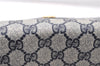 Authentic GUCCI Vintage Shoulder Hand Bag Purse GG PVC Leather Navy Blue 0928G