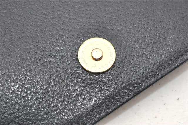 Authentic GUCCI Vintage Shoulder Hand Bag Purse GG PVC Leather Navy Blue 0928G