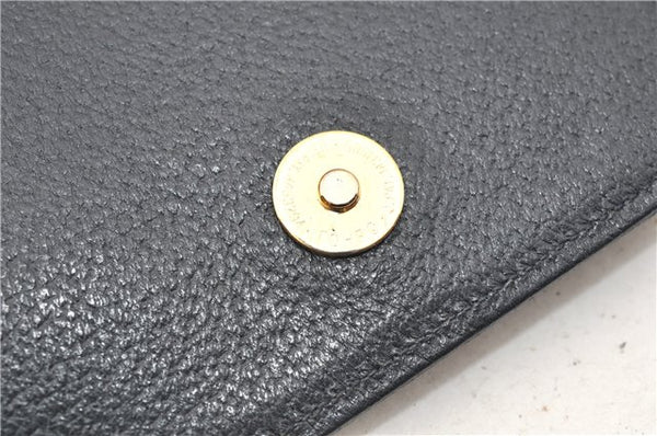 Authentic GUCCI Vintage Shoulder Hand Bag Purse GG PVC Leather Navy Blue 0928G