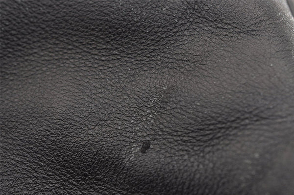 Authentic GUCCI Bamboo 2way Hand Shoulder Bag Purse Leather Black Junk 0930I