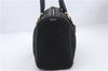 Authentic GUCCI Abbey Hand Boston Bag GG Canvas Leather 130942 Black 0931D