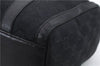 Authentic GUCCI Abbey Hand Boston Bag GG Canvas Leather 130942 Black 0931D