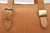 Authentic Burberrys Vintage Leather Hand Boston Bag Purse Brown 0931G