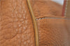 Authentic Burberrys Vintage Leather Hand Boston Bag Purse Brown 0931G