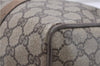 Authentic GUCCI Web Sherry Line Hand Boston Bag GG PVC Leather Brown 0932G
