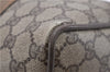 Authentic GUCCI Web Sherry Line Hand Boston Bag GG PVC Leather Brown 0932G