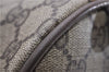 Authentic GUCCI Web Sherry Line Hand Boston Bag GG PVC Leather Brown 0932G