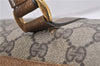 Authentic GUCCI Web Sherry Line Hand Boston Bag GG PVC Leather Brown 0932G