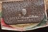 Authentic GUCCI Web Sherry Line Hand Boston Bag GG PVC Leather Brown 0932G