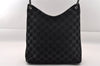 Authentic GUCCI Bamboo Shoulder Hand Bag Purse GG Suede 0013007 Black 0933I