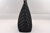 Authentic GUCCI Bamboo Shoulder Hand Bag Purse GG Suede 0013007 Black 0933I