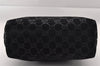 Authentic GUCCI Bamboo Shoulder Hand Bag Purse GG Suede 0013007 Black 0933I