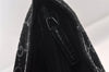 Authentic GUCCI Bamboo Shoulder Hand Bag Purse GG Suede 0013007 Black 0933I