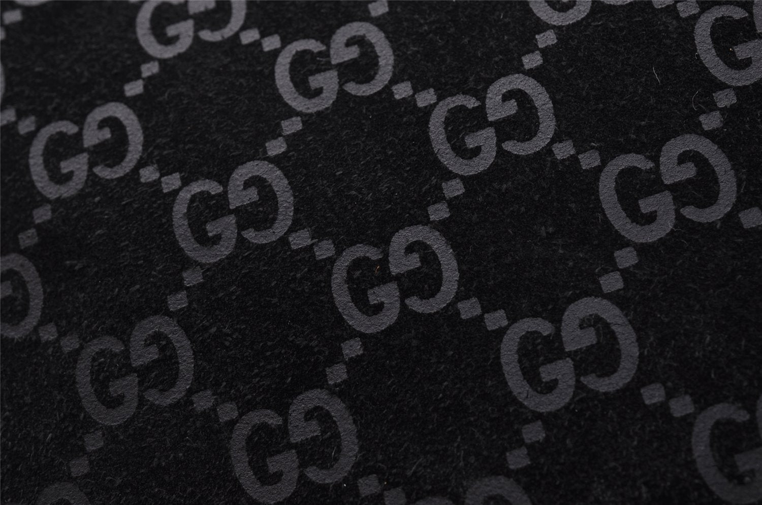 Authentic GUCCI Bamboo Shoulder Hand Bag Purse GG Suede 0013007 Black 0933I