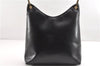 Authentic GUCCI Vintage Bamboo Shoulder Hand Bag Leather 0013007 Black 0934G