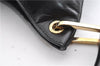 Authentic GUCCI Vintage Bamboo Shoulder Hand Bag Leather 0013007 Black 0934G