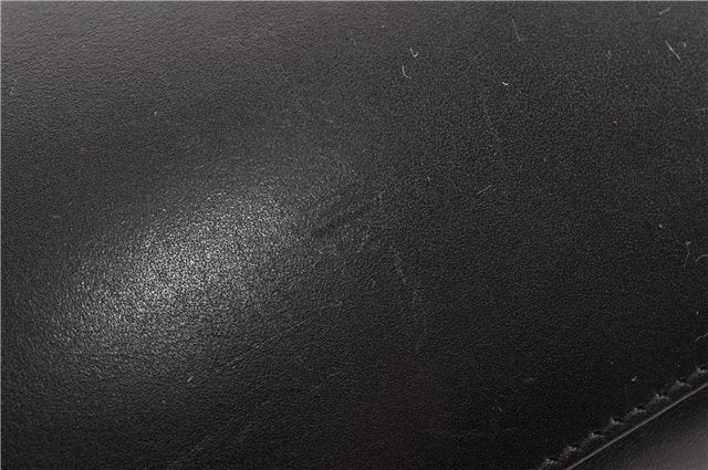 Authentic GUCCI Vintage Bamboo Shoulder Hand Bag Leather 0013007 Black 0934G