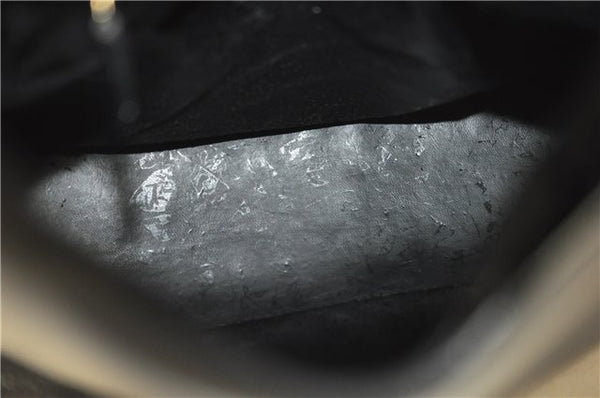 Authentic GUCCI Vintage Bamboo Shoulder Hand Bag Leather 0013007 Black 0934G