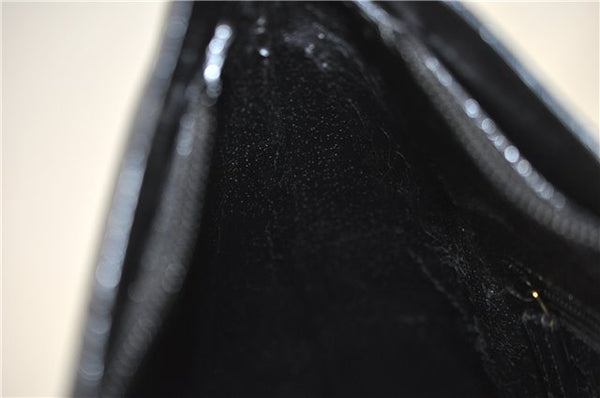 Authentic GUCCI Vintage Bamboo Shoulder Hand Bag Leather 0013007 Black 0934G