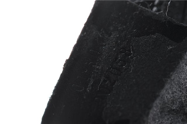 Authentic GUCCI Vintage Bamboo Shoulder Hand Bag Leather 0013007 Black 0934G