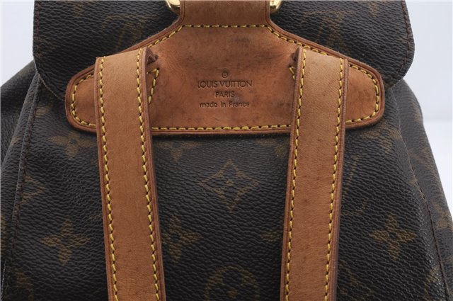 Authentic Louis Vuitton Monogram Montsouris MM Backpack M51136 LV 0935D