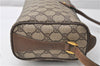 Authentic GUCCI Web Sherry Line Shoulder Cross Bag GG PVC Leather Brown 0935G