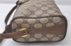 Authentic GUCCI Web Sherry Line Shoulder Cross Bag GG PVC Leather Brown 0935G