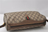 Authentic GUCCI Web Sherry Line Shoulder Cross Bag GG PVC Leather Brown 0935G