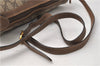 Authentic GUCCI Web Sherry Line Shoulder Cross Bag GG PVC Leather Brown 0935G