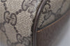 Authentic GUCCI Web Sherry Line Shoulder Cross Bag GG PVC Leather Brown 0935G