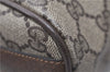 Authentic GUCCI Web Sherry Line Shoulder Cross Bag GG PVC Leather Brown 0935G