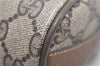 Authentic GUCCI Web Sherry Line Shoulder Cross Bag GG PVC Leather Brown 0935G