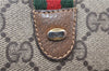 Authentic GUCCI Web Sherry Line Shoulder Cross Bag GG PVC Leather Brown 0935G