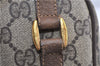 Authentic GUCCI Web Sherry Line Shoulder Cross Bag GG PVC Leather Brown 0935G