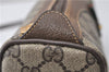 Authentic GUCCI Web Sherry Line Shoulder Cross Bag GG PVC Leather Brown 0935G
