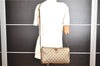 Authentic GUCCI Web Sherry Line Shoulder Cross Bag GG PVC Leather Brown 0935G