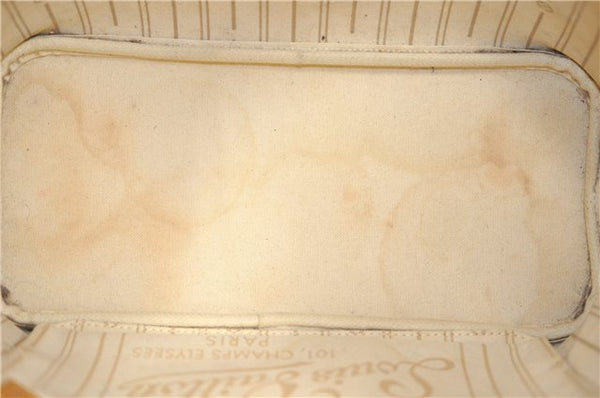 Authentic Louis Vuitton Damier Azur Neverfull PM Tote Bag N51110 LV 0936D