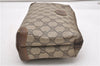 Authentic GUCCI Vintage Clutch Hand Bag Purse GG PVC Leather Brown 0936G