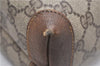 Authentic GUCCI Vintage Clutch Hand Bag Purse GG PVC Leather Brown 0936G