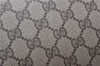 Authentic GUCCI Vintage Clutch Hand Bag Purse GG PVC Leather Brown 0936G