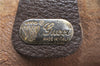 Authentic GUCCI Vintage Clutch Hand Bag Purse GG PVC Leather Brown 0936G