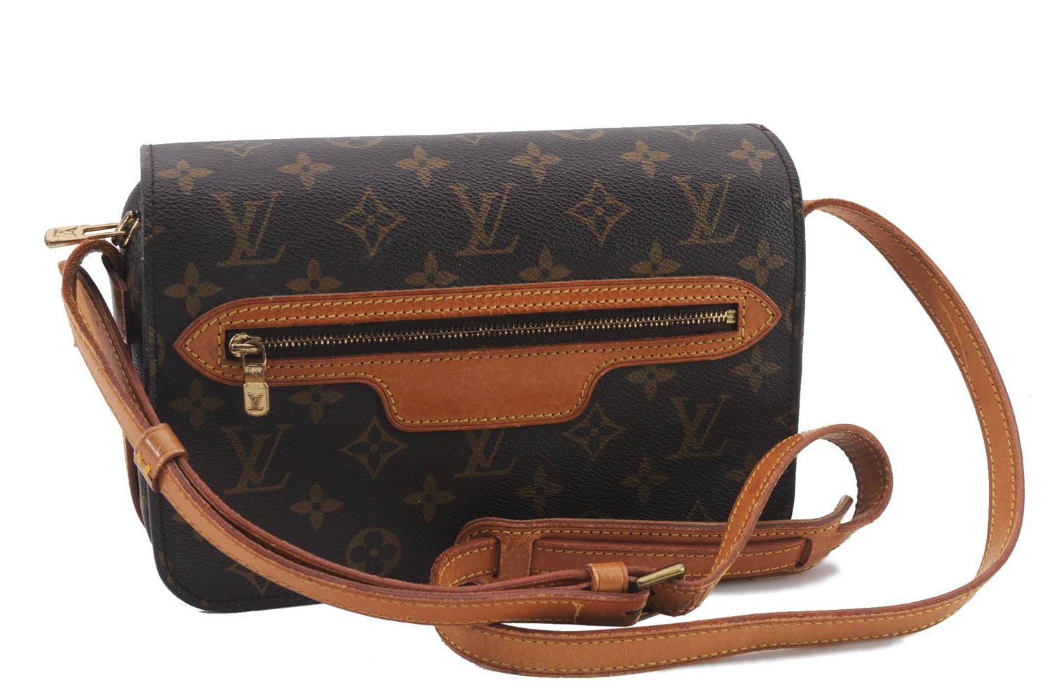 Auth Louis Vuitton Monogram Saint Germain Shoulder Cross Bag M51210 LV 0937D