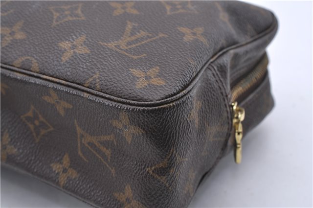 Auth Louis Vuitton Monogram Trousse Toilette 23 Clutch Hand Bag M47524 LV 0938D