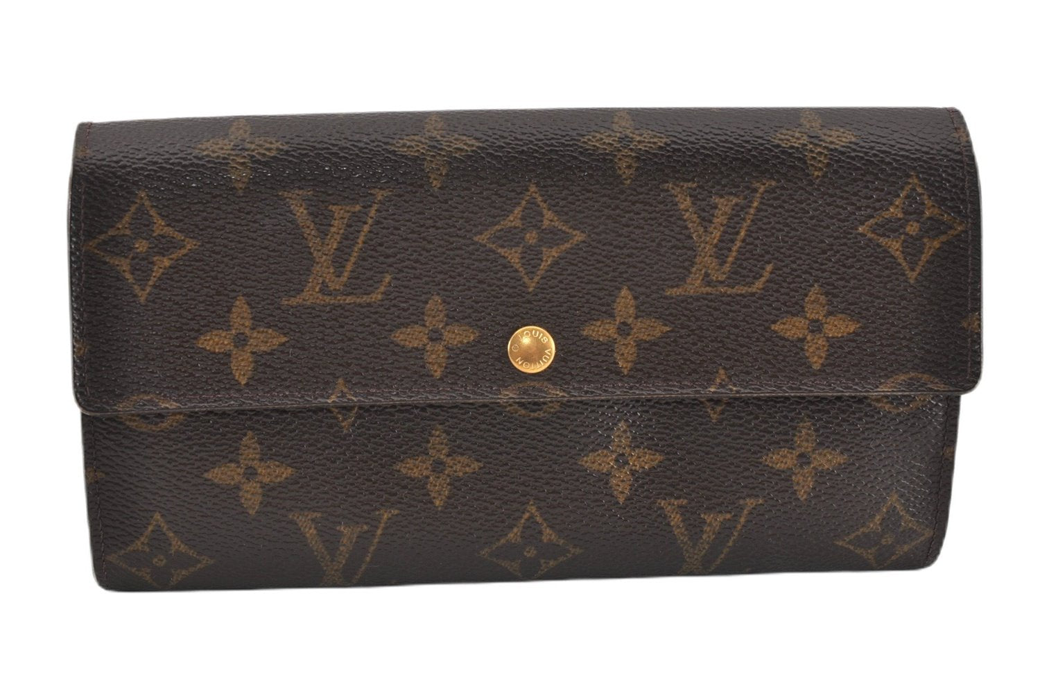 Auth Louis Vuitton Monogram Pochette Porte Monnaie Credit Wallet M61726 LV 0938G