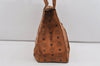 Authentic MCM Vintage Visetos Leather Shoulder Tote Bag Brown 0938I