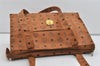 Authentic MCM Vintage Visetos Leather Shoulder Tote Bag Brown 0938I